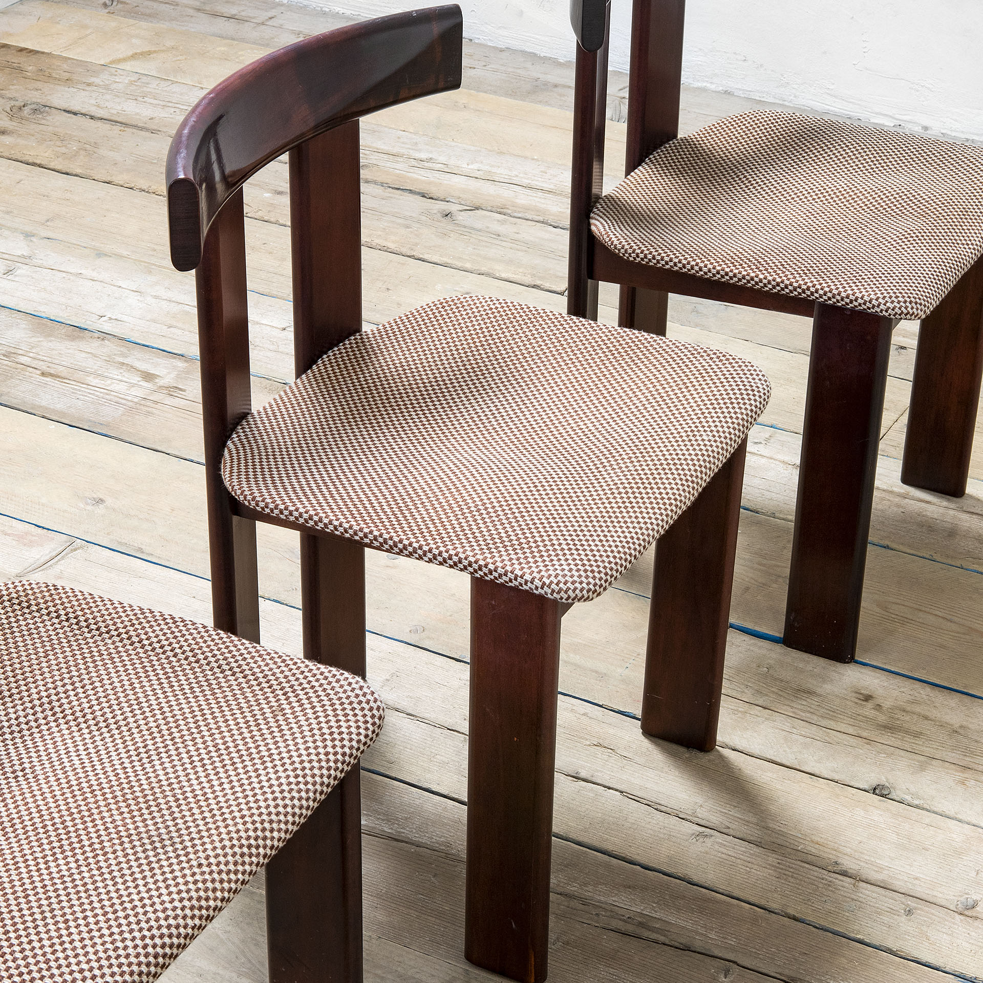 Set di 6 sedie in legno e tessuto di Mobilgirgi