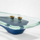 Portacandele in cristallo e ottone di Max Ingrand per Fontana Arte