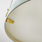 VENDUTO - Lampada a sospensione in vetro satinato e metallo laccato di Stilnovo