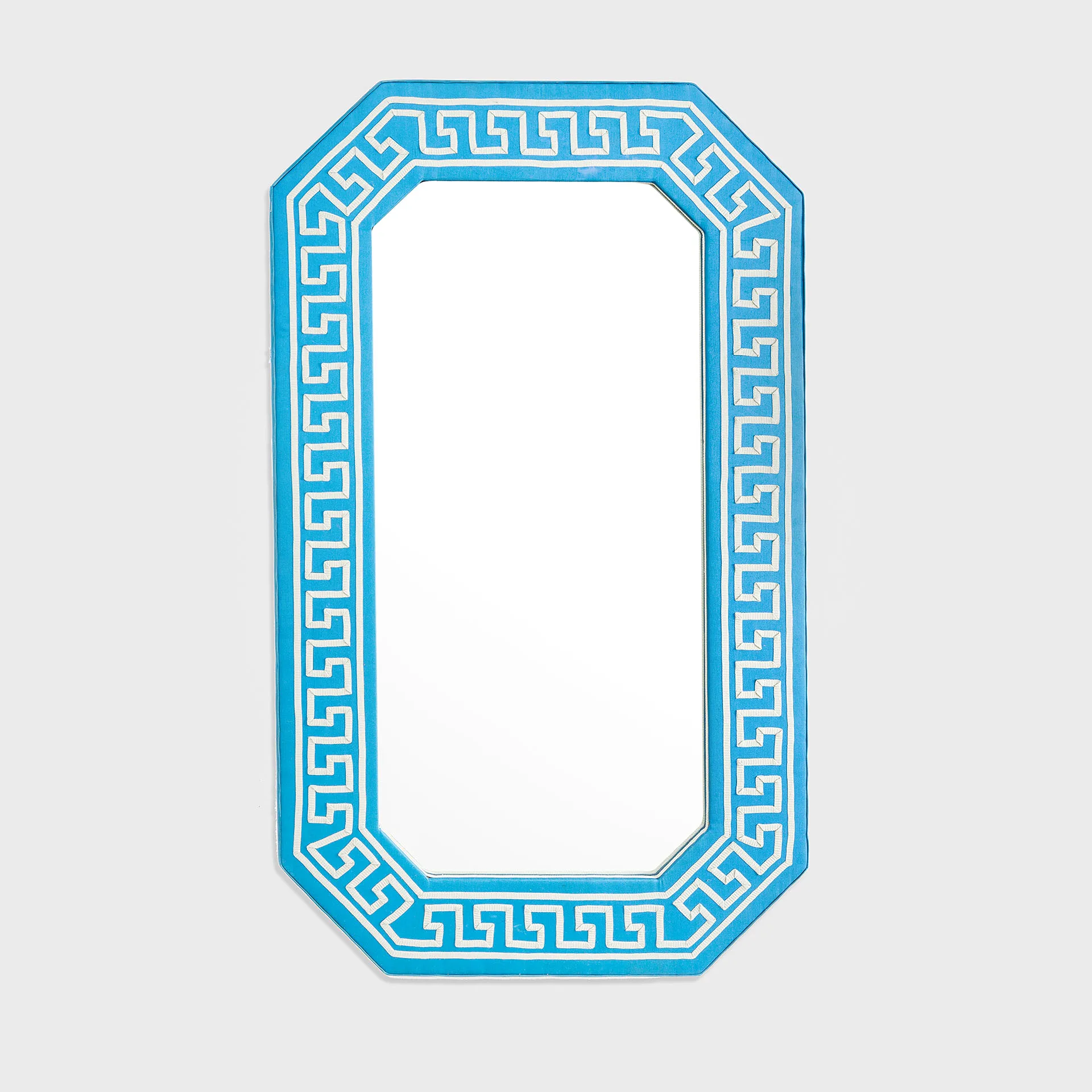 Grande specchio con cornice decorativa azzurra di Fornasetti