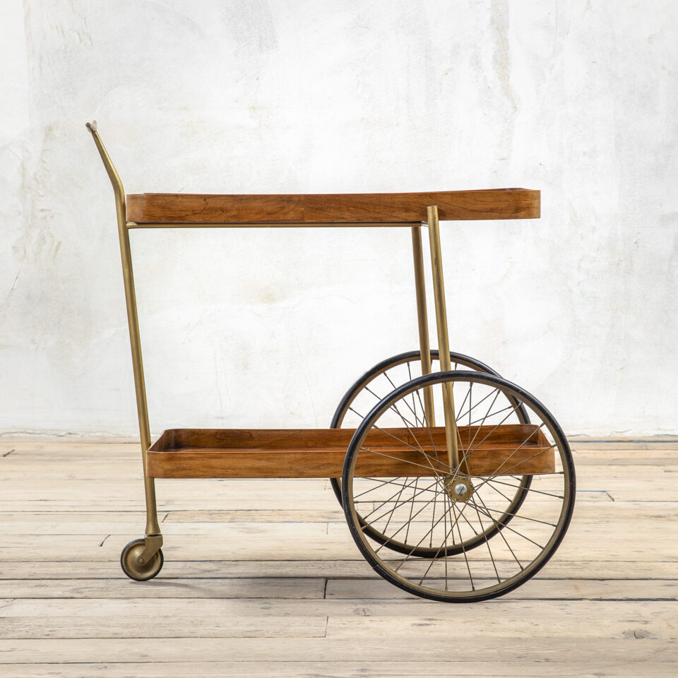 Carrello in legno di Anglo Ostuni, 1960