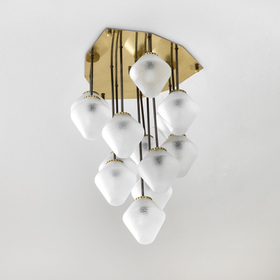 Lampada a sospensione 13 luci Stilnovo, 1955