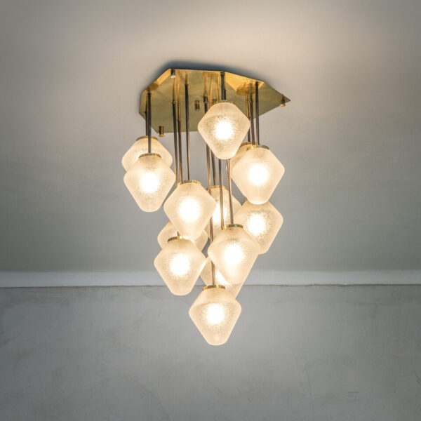 Lampada a sospensione 13 luci Stilnovo, 1955