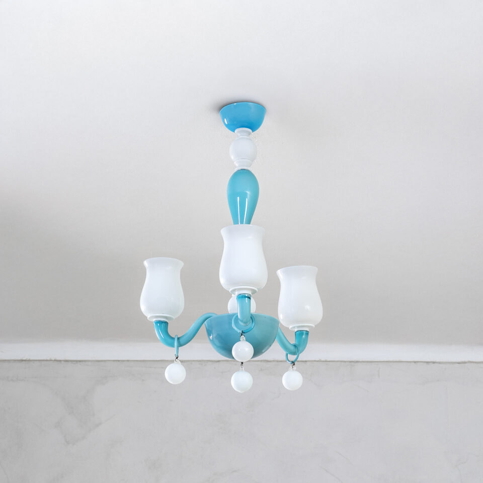 Lampadario mod. 5523 di Gio Ponti per Venini