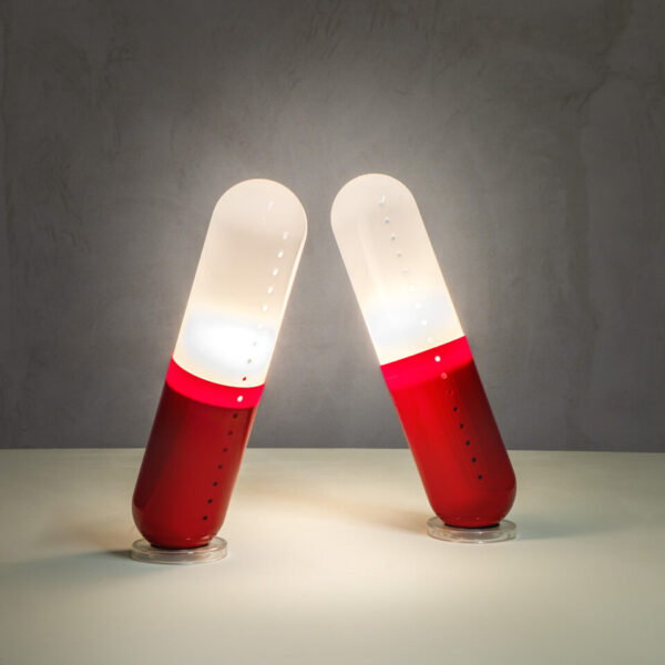 Coppia di lampade da tavolo mod. Pillola di Studio DA