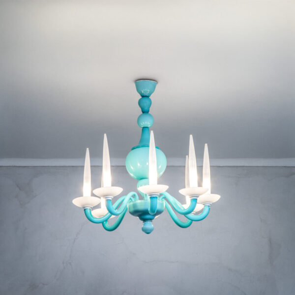 Lampadario mod. 5523 di Gio Ponti per Venini