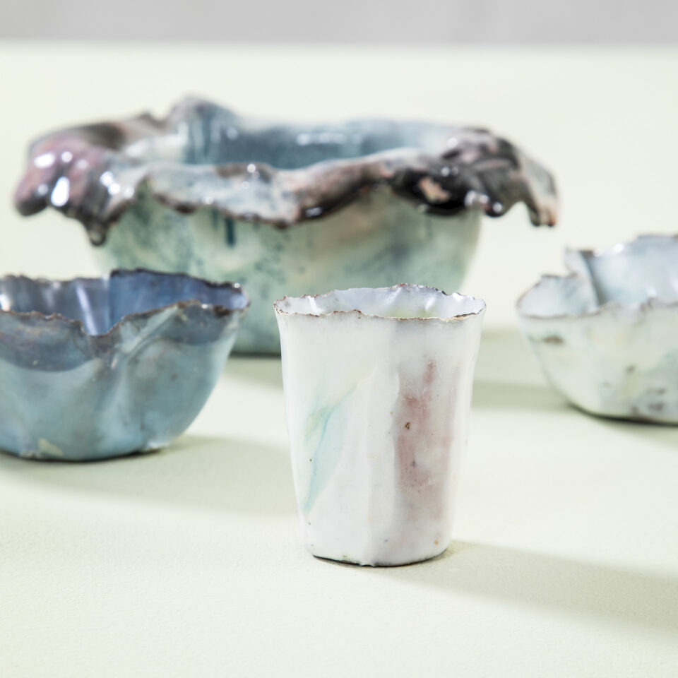 Set di quattro ciotole in ceramica di Fausto Melotti
