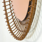 Specchio da parete con cornice in vimini per Santambrogio & De Berti