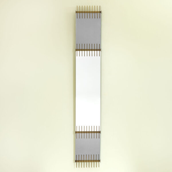 Grande specchio da parete di Ettore Sottsass per Santambrogio & De Berti