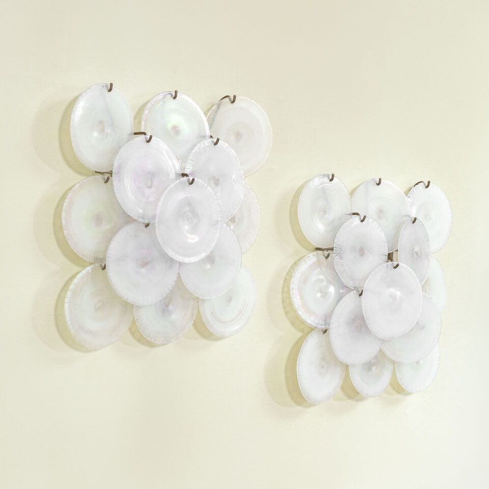 Coppia di applique in vetro di Murano di Carlo Nason per Mazzega Coppia di applique in vetro di Murano di Carlo Nason per Mazzega