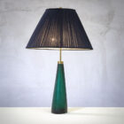 Lampada da tavolo in vetro e tessuto di Paolo Venini