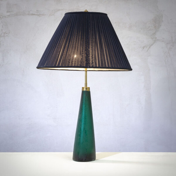 Lampada da tavolo in vetro e tessuto di Paolo Venini