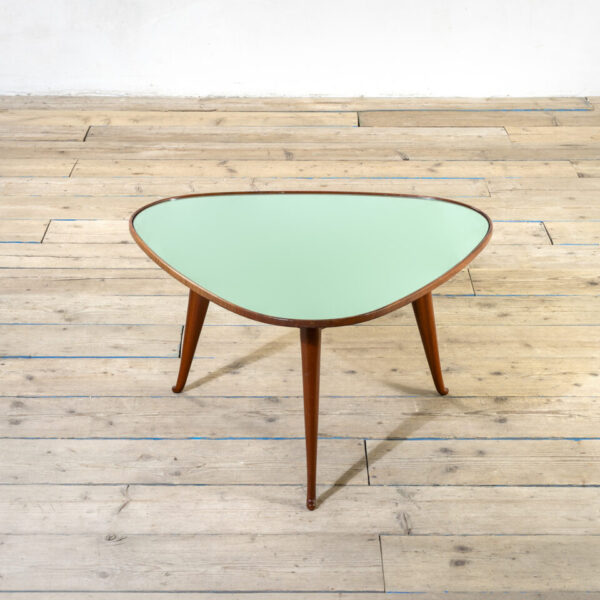 Tavolino con piano in cristallo di Osvaldo Borsani