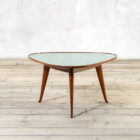 Tavolino con piano in cristallo di Osvaldo Borsani