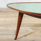 Tavolino con piano in cristallo di Osvaldo Borsani