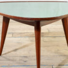 Tavolino con piano in cristallo di Osvaldo Borsani