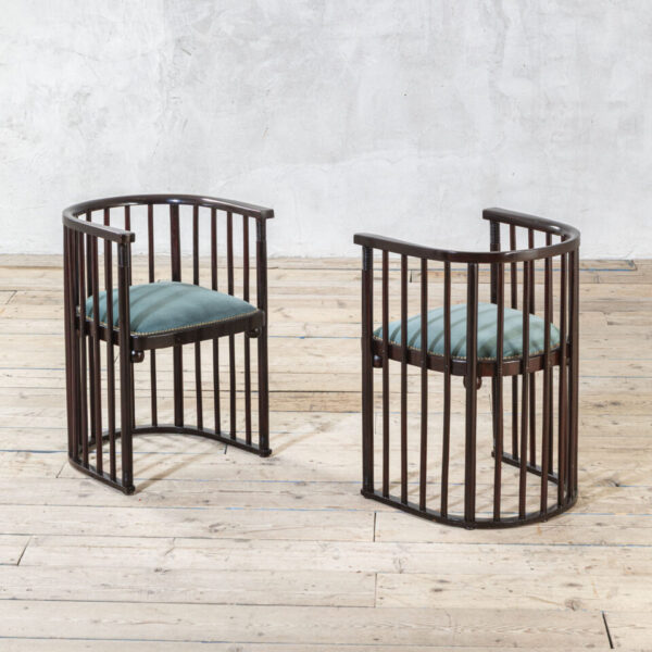 Coppia di sedie in legno di Josef Hoffmann per J & J Kohn