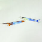 Coppia di Pesci in rame di Gio Ponti per De Poli Coppia di Pesci in rame di Gio Ponti per De Poli