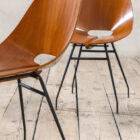 Set di quattro sedie in legno di Carlo Ratti