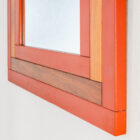 Specchio con cornice in legno di Ettore Sottsass per Poltrona