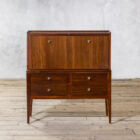 Scrittoio luminoso mod. 7011 con anta a ribalta e cassetti di Osvaldo Borsani