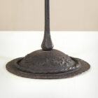 Vaso in vetro con piedistallo in ferro di Umberto Bellotto