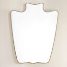 Specchio da parete con cornice in ottone