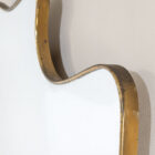 Specchio da parete con cornice in ottone