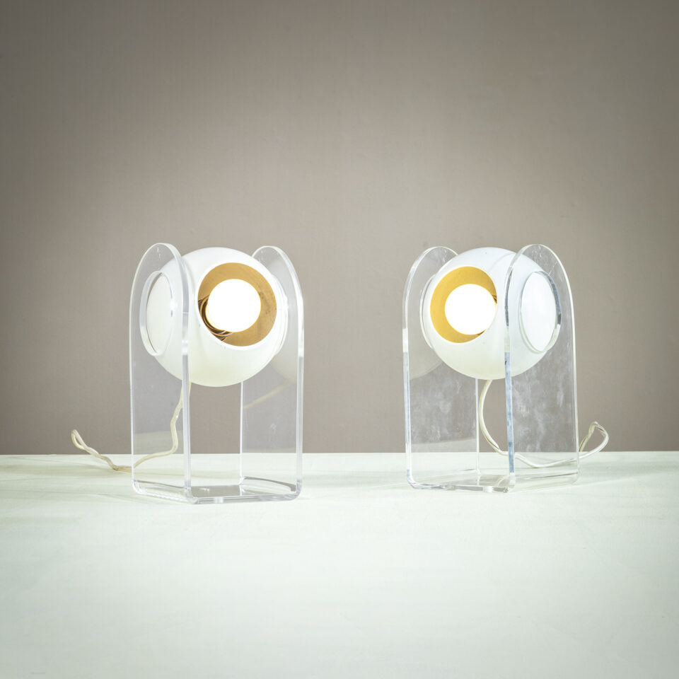 Coppia di lampade da tavolo mod. 540/P di Gino Sarfatti