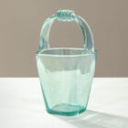 Raro vaso con manico di Flavio Poli per Seguso Vetri d'Arte